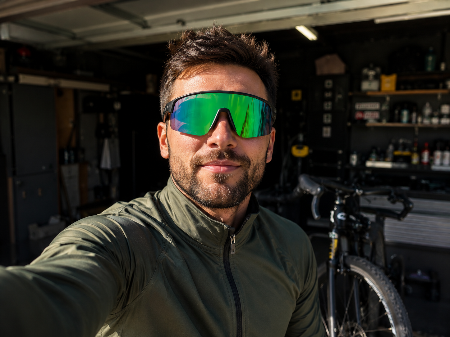 Marek Kowalski w okularach EXVision na szlaku MTB